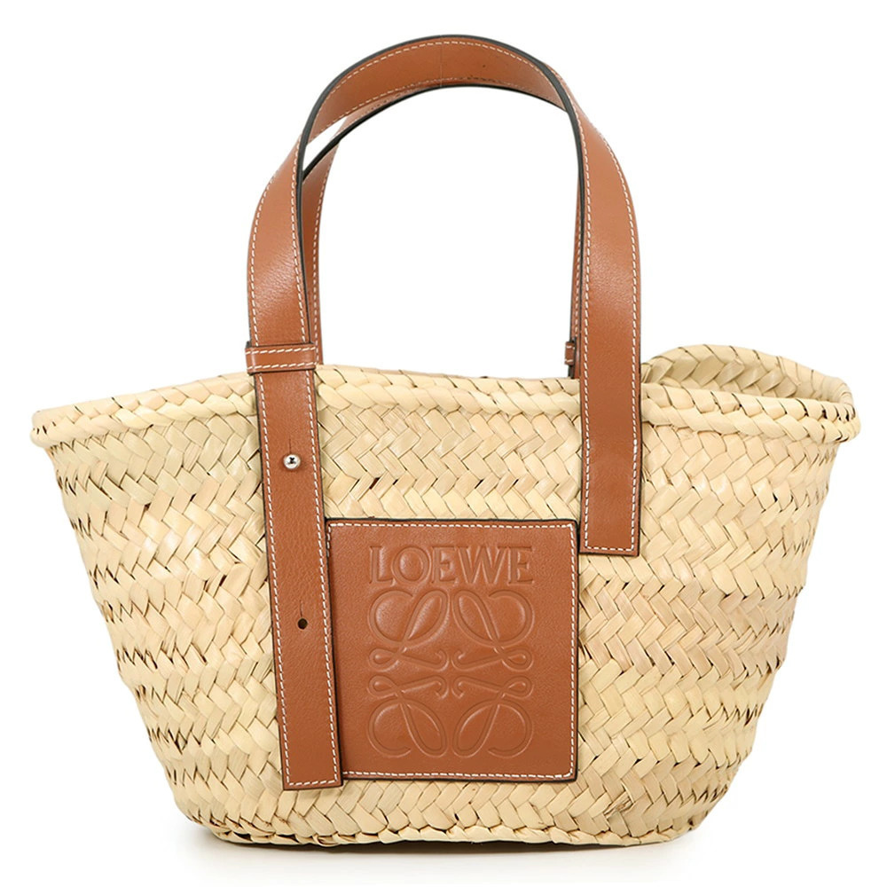 Loewe handbag basket bag raffia leather